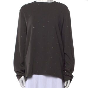 Stella McCartney gray studded blouse